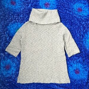 KENAR Cozy Gray Turtleneck Cable Knit Sweater - Womens M medium
